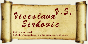 Višeslava Sirković vizit kartica